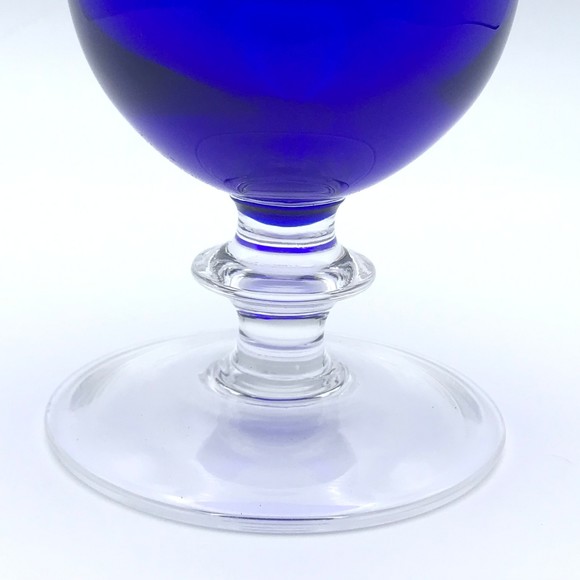 Vintage Royal Gallery Italian Lead Crystal Jessica Cobalt Blue Glass Vase 1997 - Picture 5 of 12